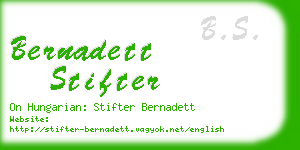 bernadett stifter business card